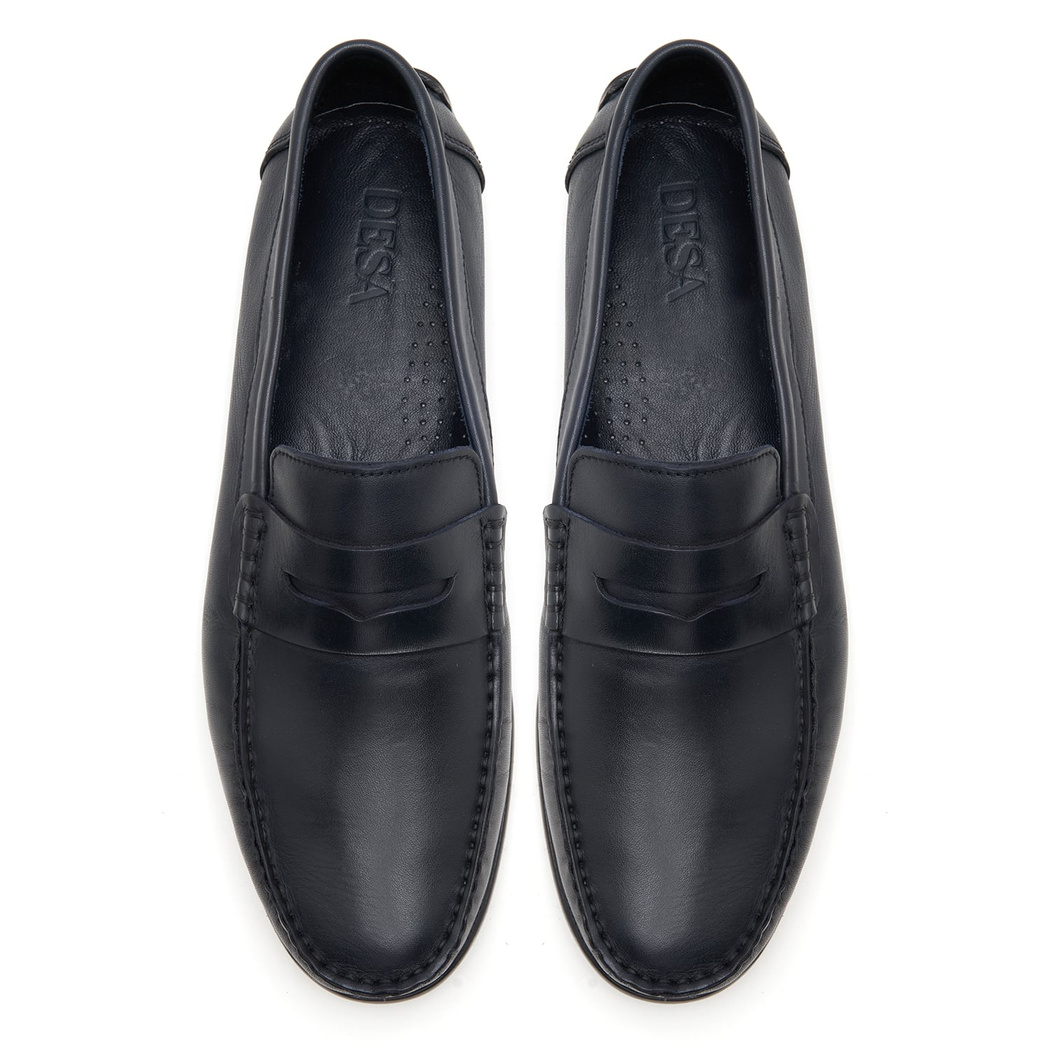 Buck Lacivert Erkek Deri Loafer