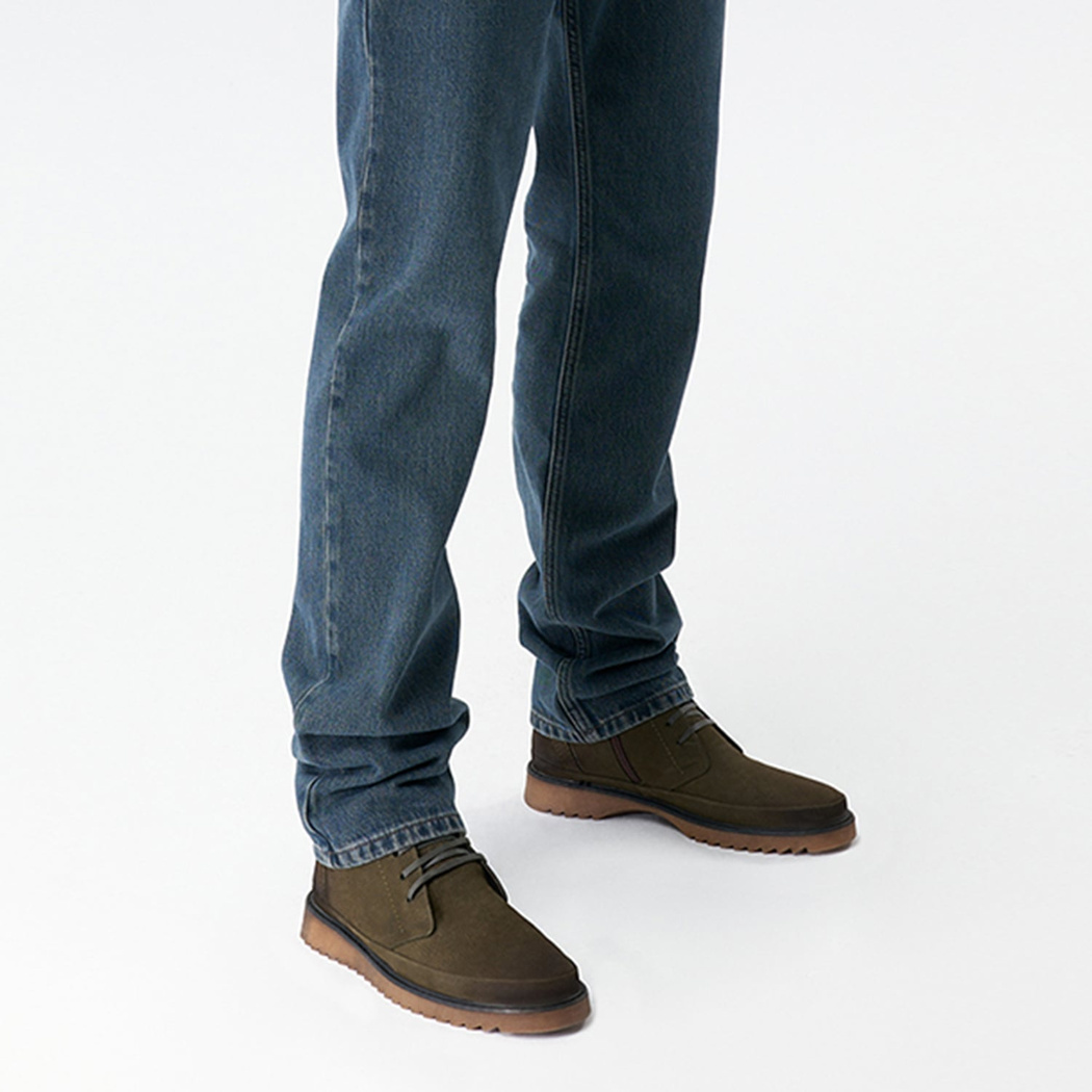 Caitlyn Yeşil Erkek Fermuarlı Nubuk Deri Bot