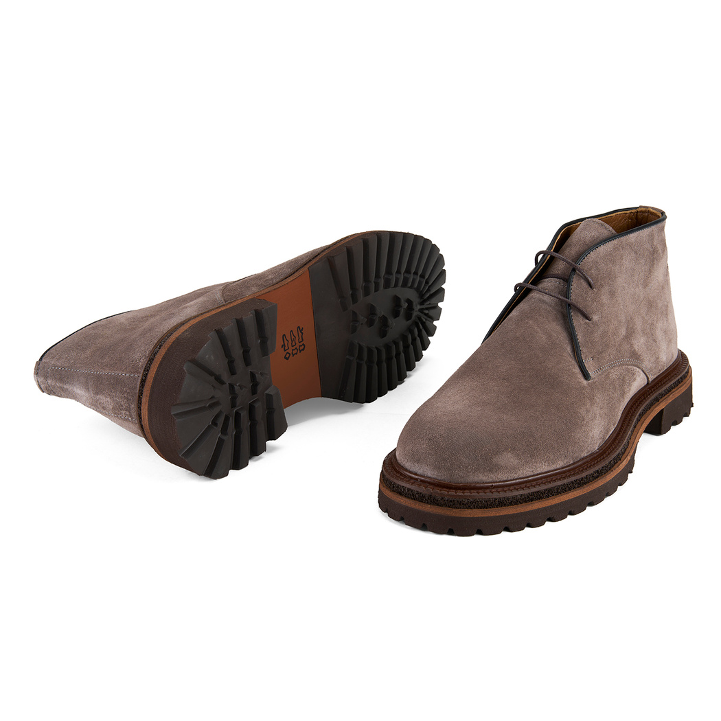 Callien Gri Erkek Bağcıklı Deri Bot