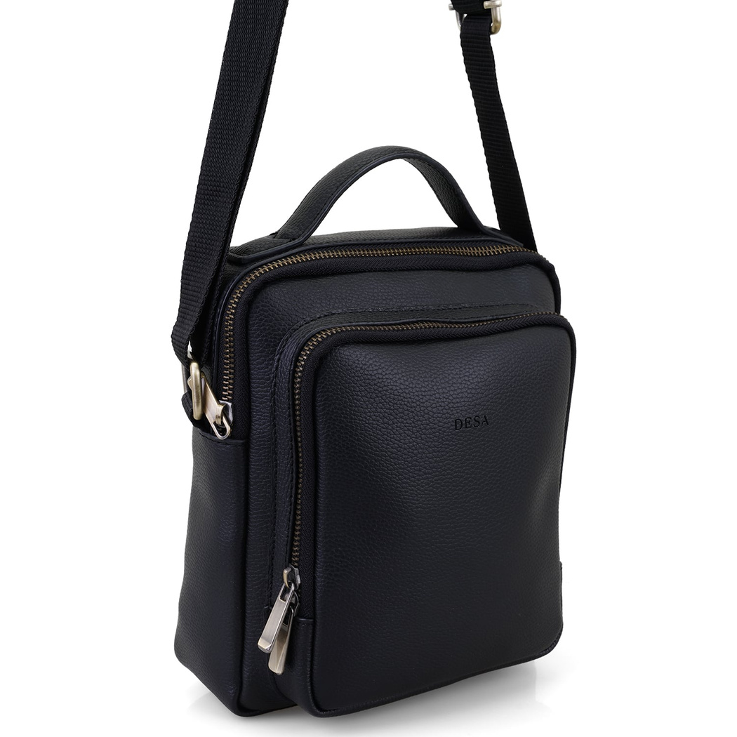 Callum Siyah Erkek Postacı Çantası