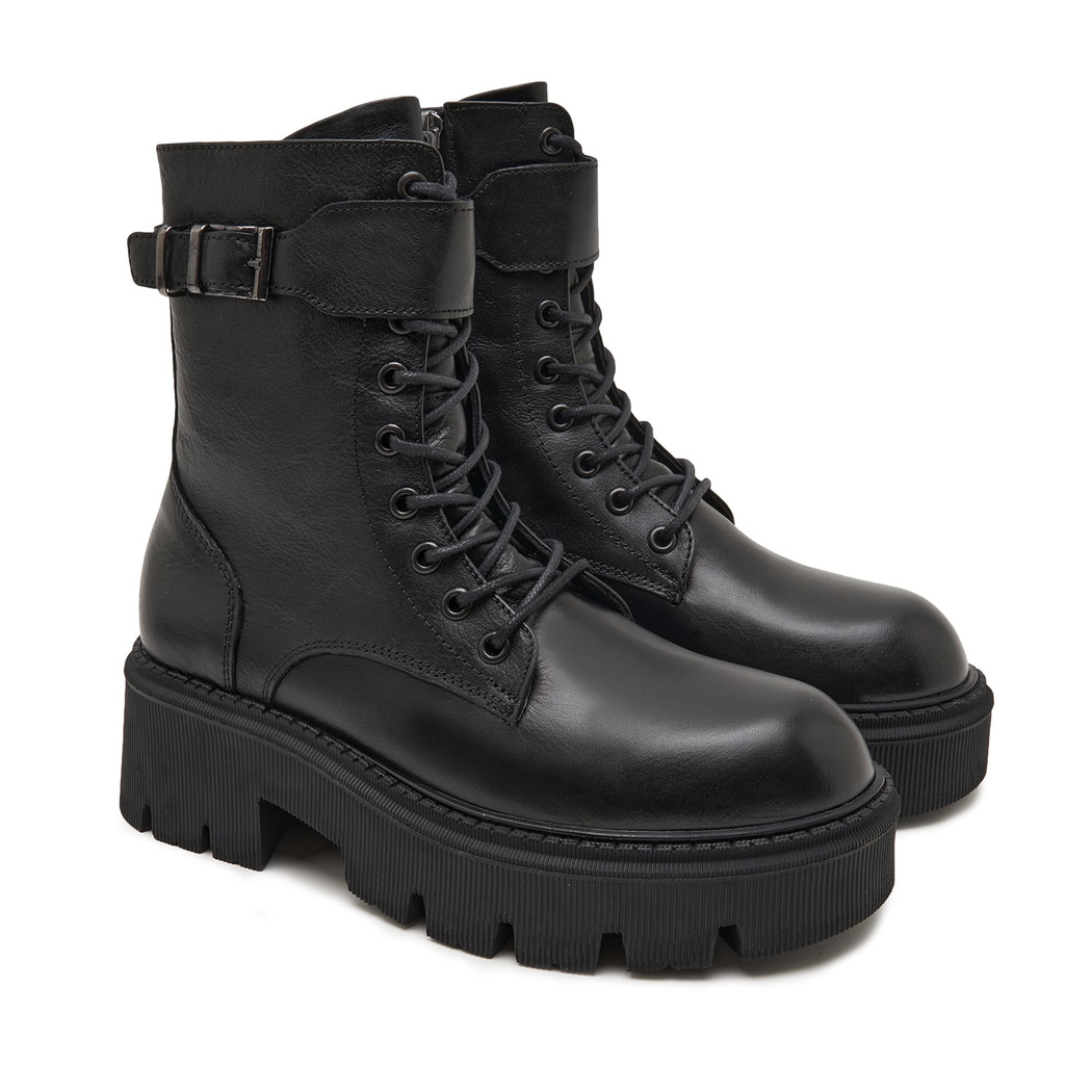 Campinella Siyah  Kadın Deri Bot