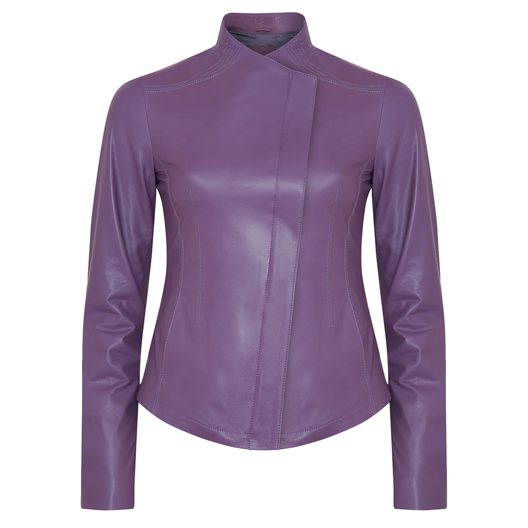Carel Lila Kadın Deri Ceket