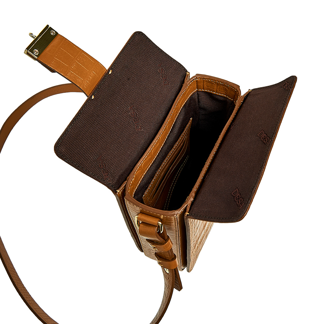 Carta Kadın Kroko Baskılı Deri Omuz Askılı Çanta