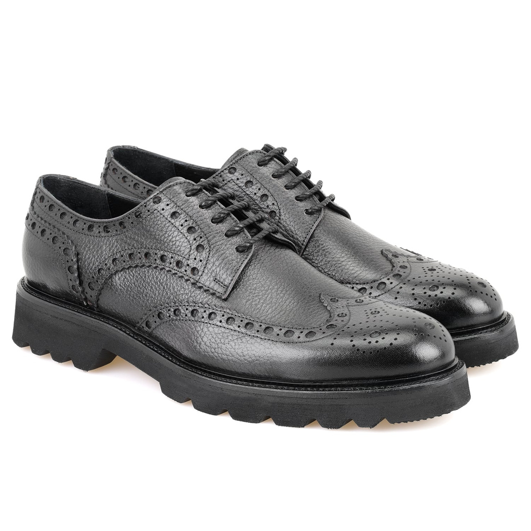 Casey Siyah Erkek Deri Klasik Ayakkabı