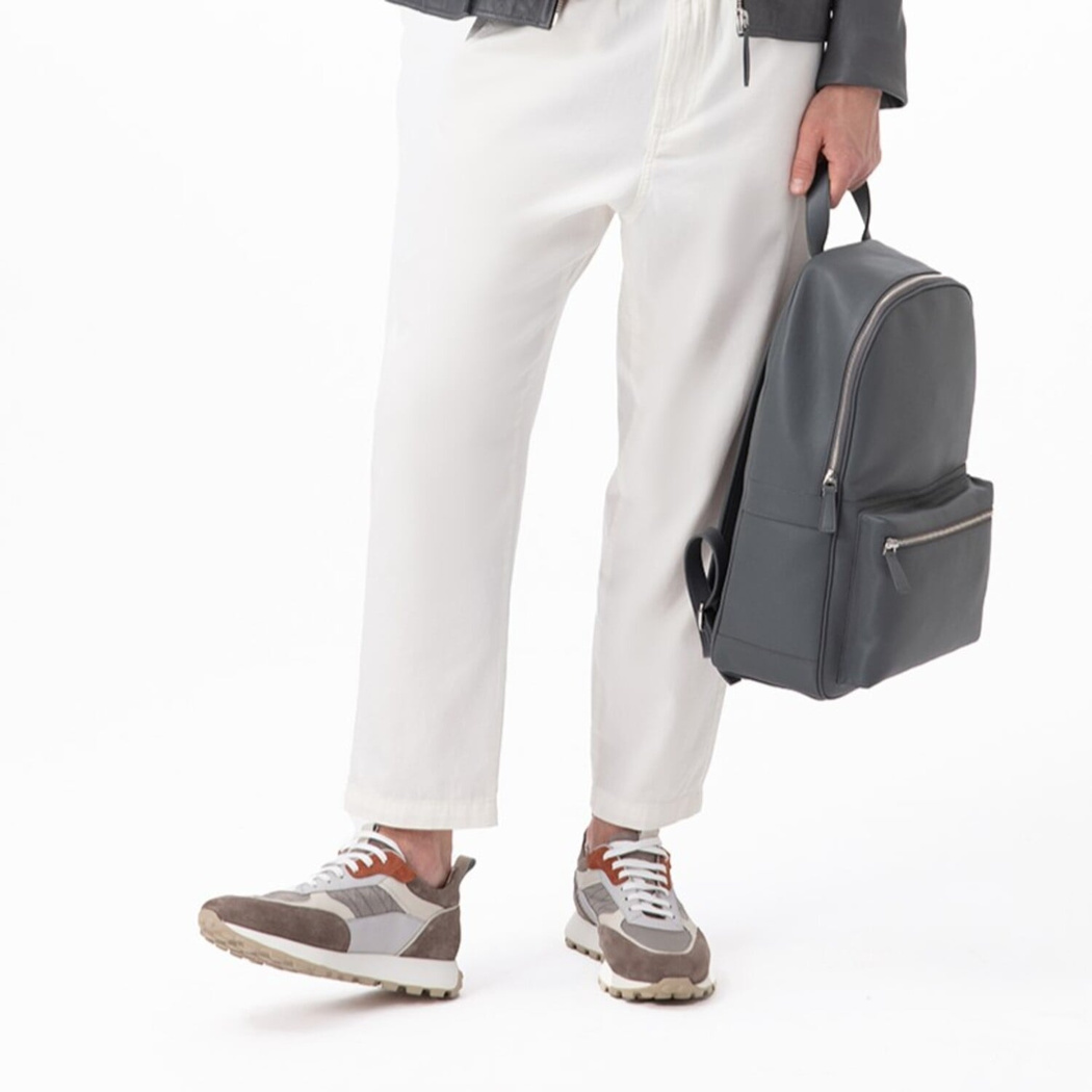 Caspian Gri Erkek Deri Spor Ayakkabı