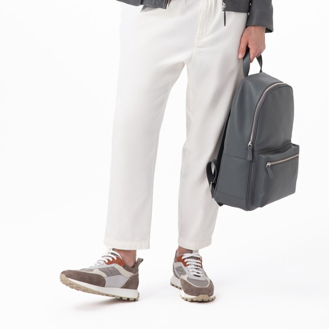 Caspian Gri Erkek Deri Spor Ayakkabı