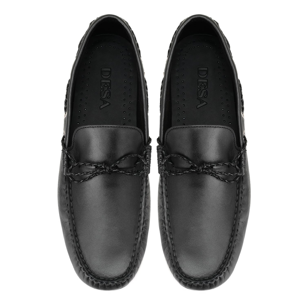 Cerise Siyah Erkek Deri Loafer