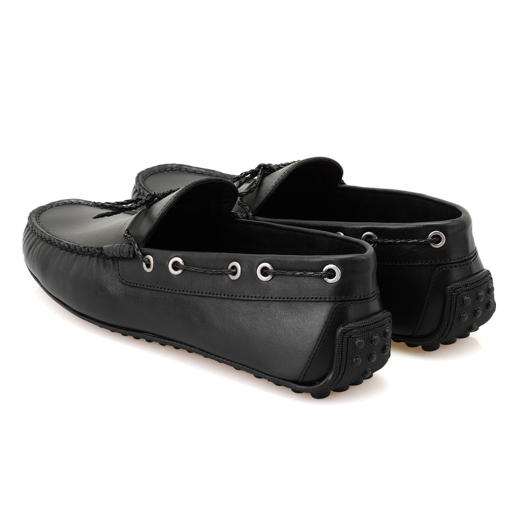 Cerise Siyah Erkek Deri Loafer