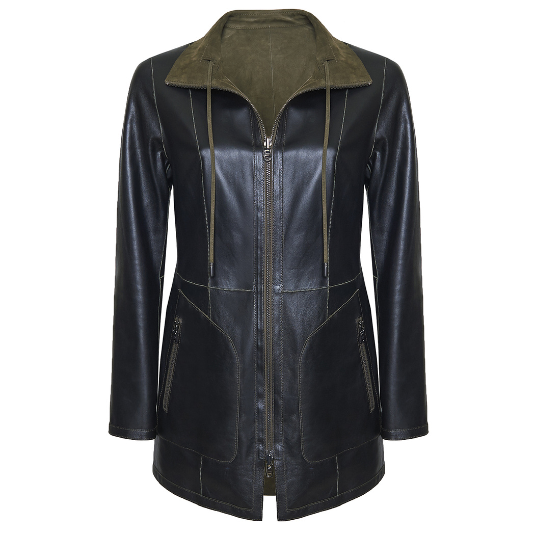 Chaima Kadın Çift Taraflı Deri Ceket