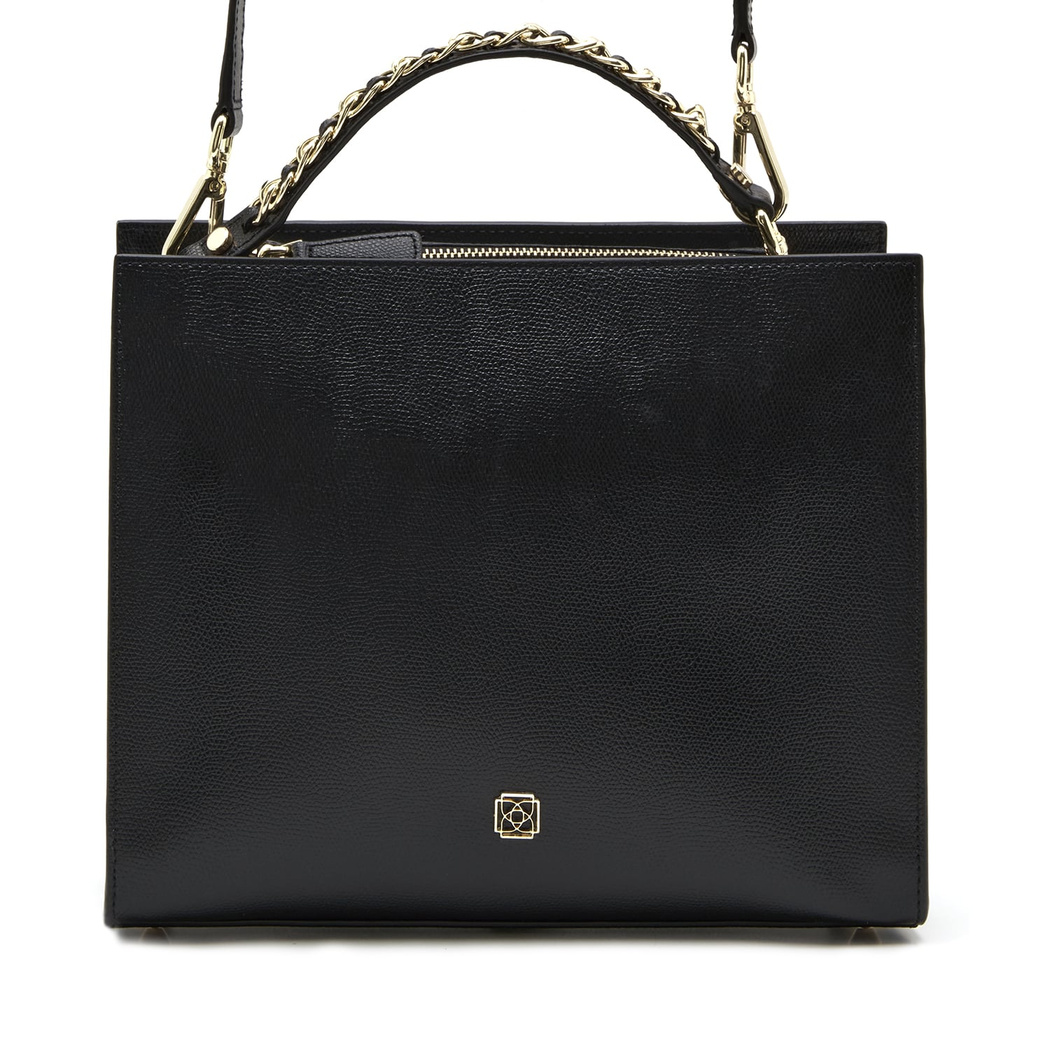 Chaıny Siyah Kadın Deri El Çantası 