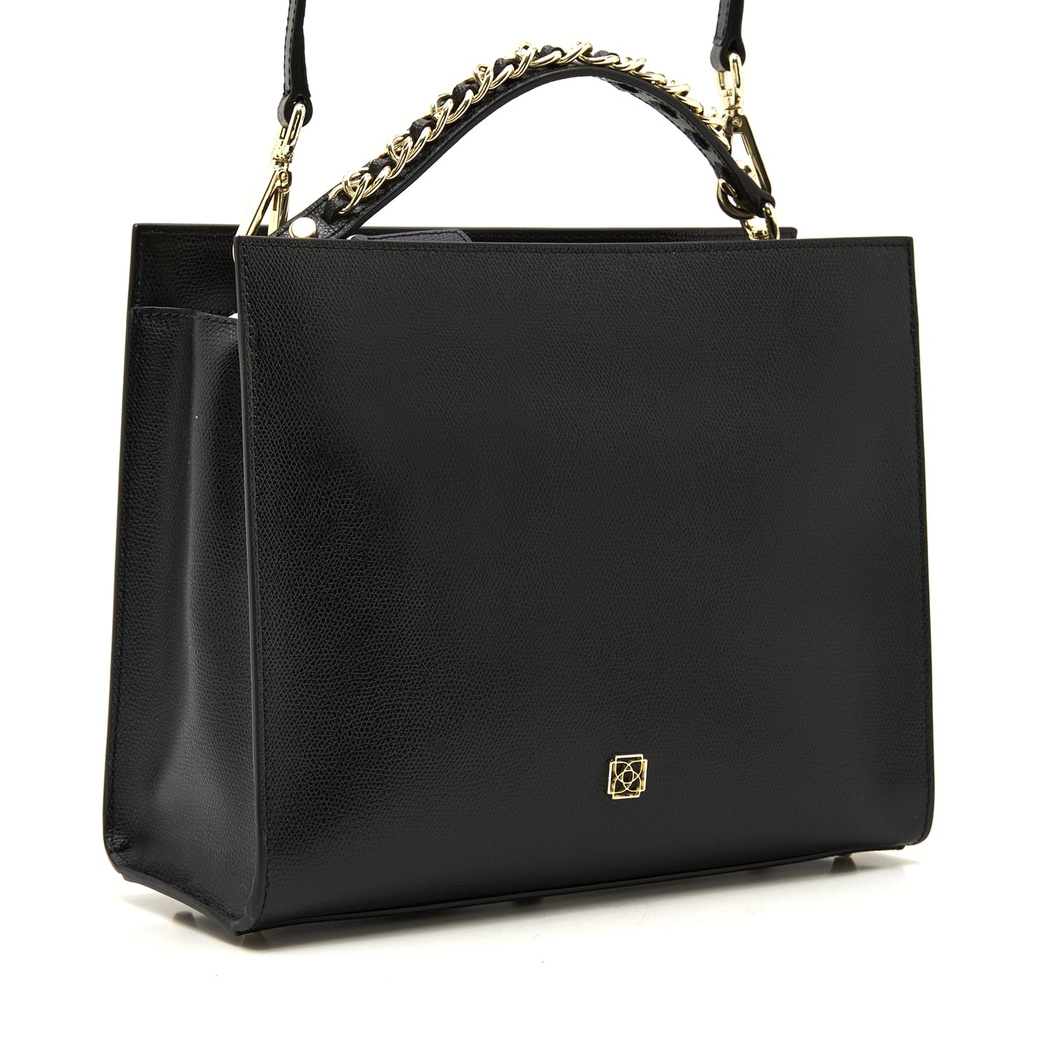 Chaıny Siyah Kadın Deri El Çantası 