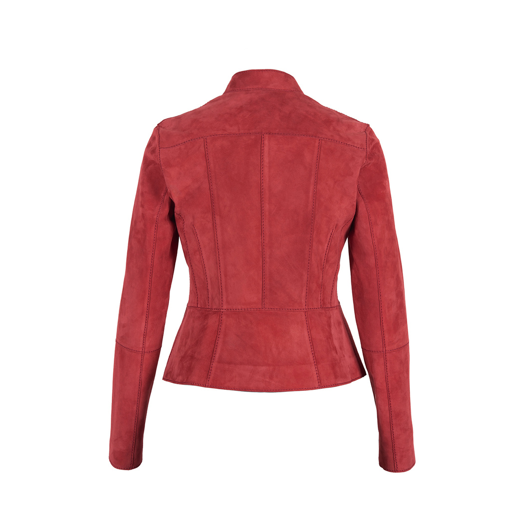 Chantoya Kırmızı Kadın Süet Ceket