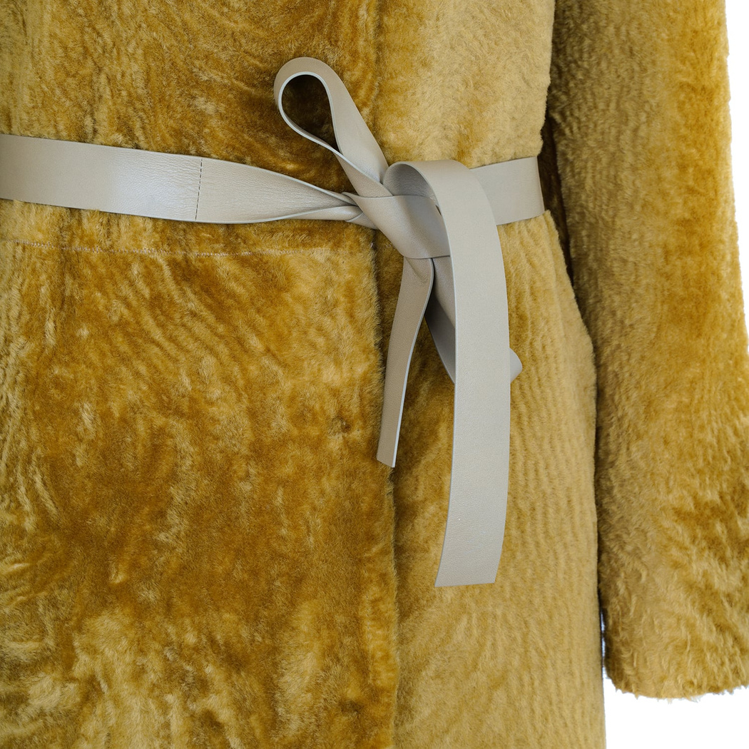 Charla Yeşil Kadın Çift Taraflı Yünlü Kaban