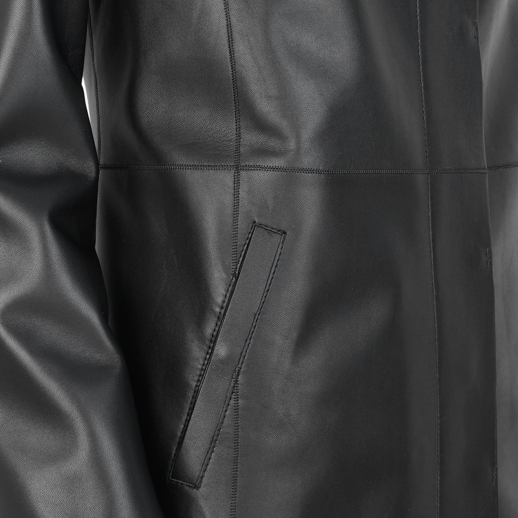 Cherlin Siyah Kadın Deri Mont