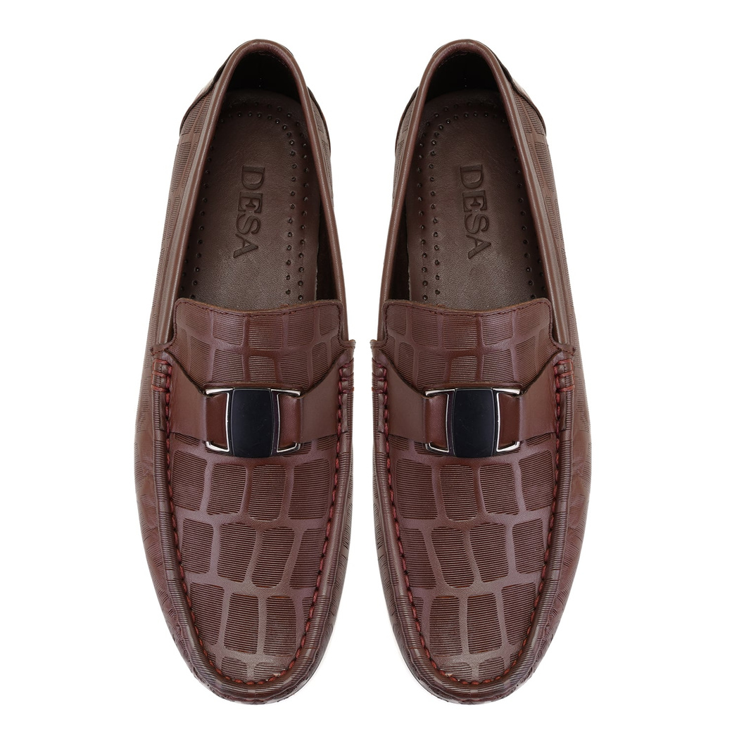 Chevi Kahve Erkek Deri Loafer