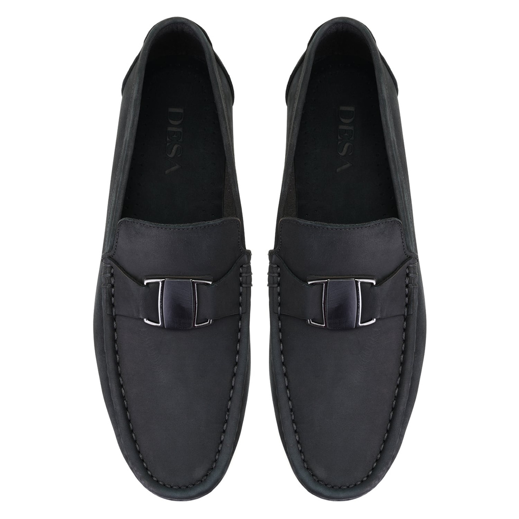 Chevi Siyah Erkek Deri Loafer