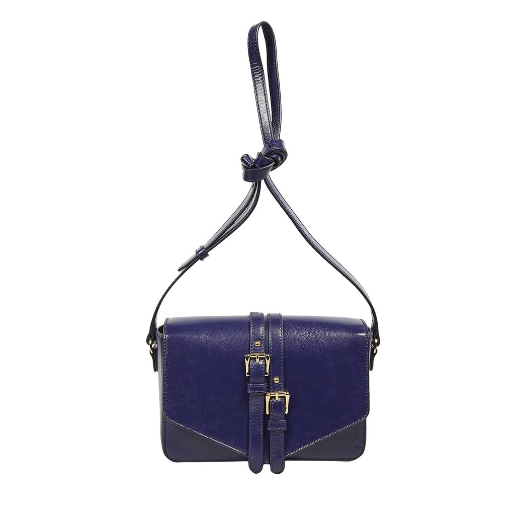 Çift Kemerli Kadın Deri Omuz Askılı Çanta