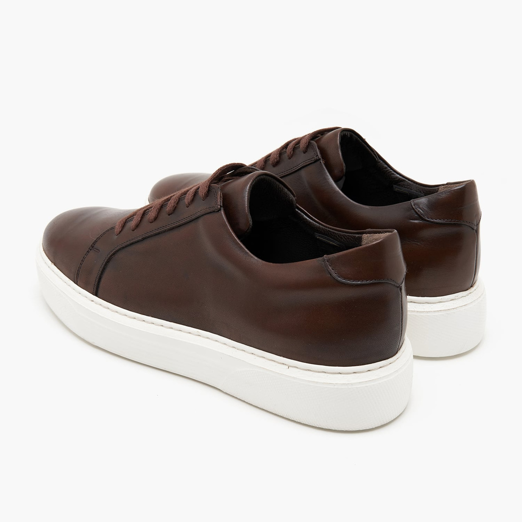 Cliff Kahve Erkek Deri Spor Ayakkabı