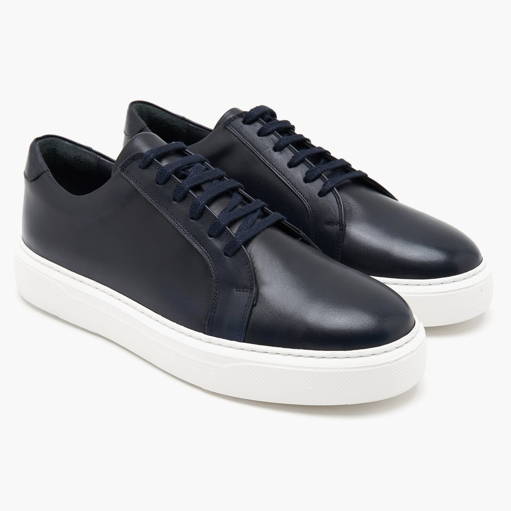 Cliff Lacivert Erkek Deri Spor Ayakkabı