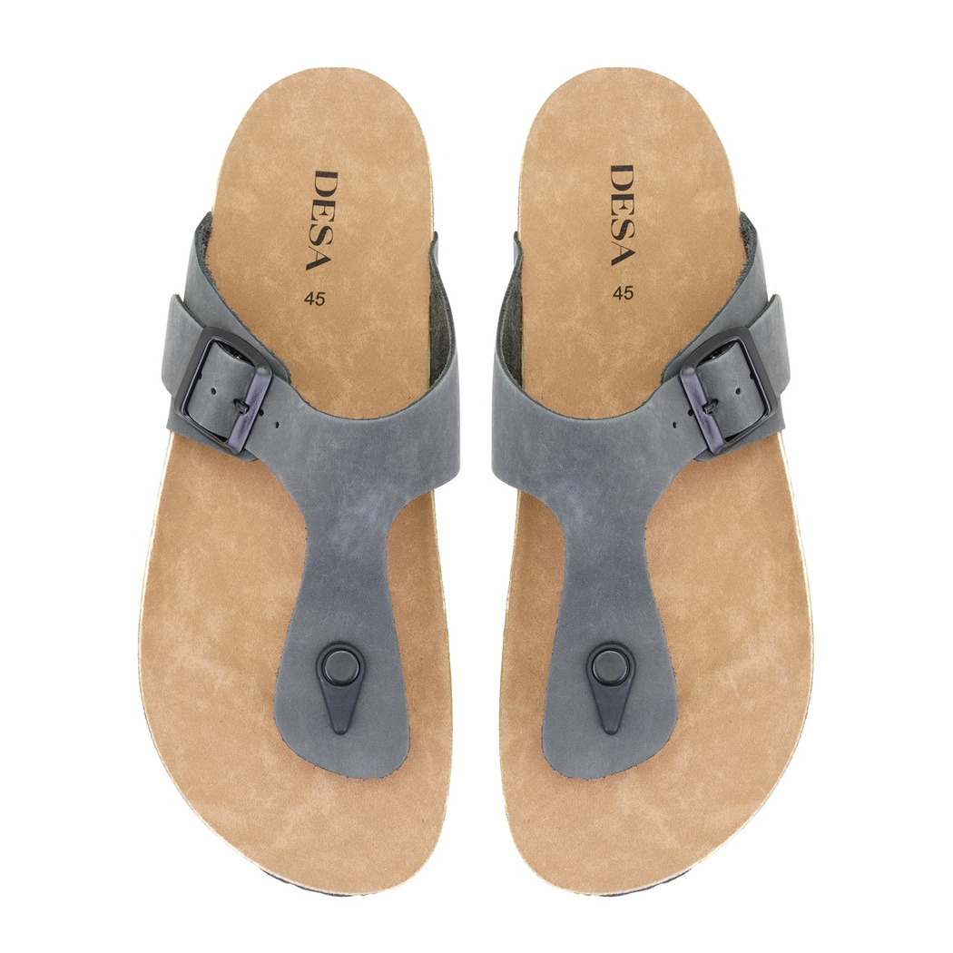 Cole Gri Erkek Nubuk Terlik