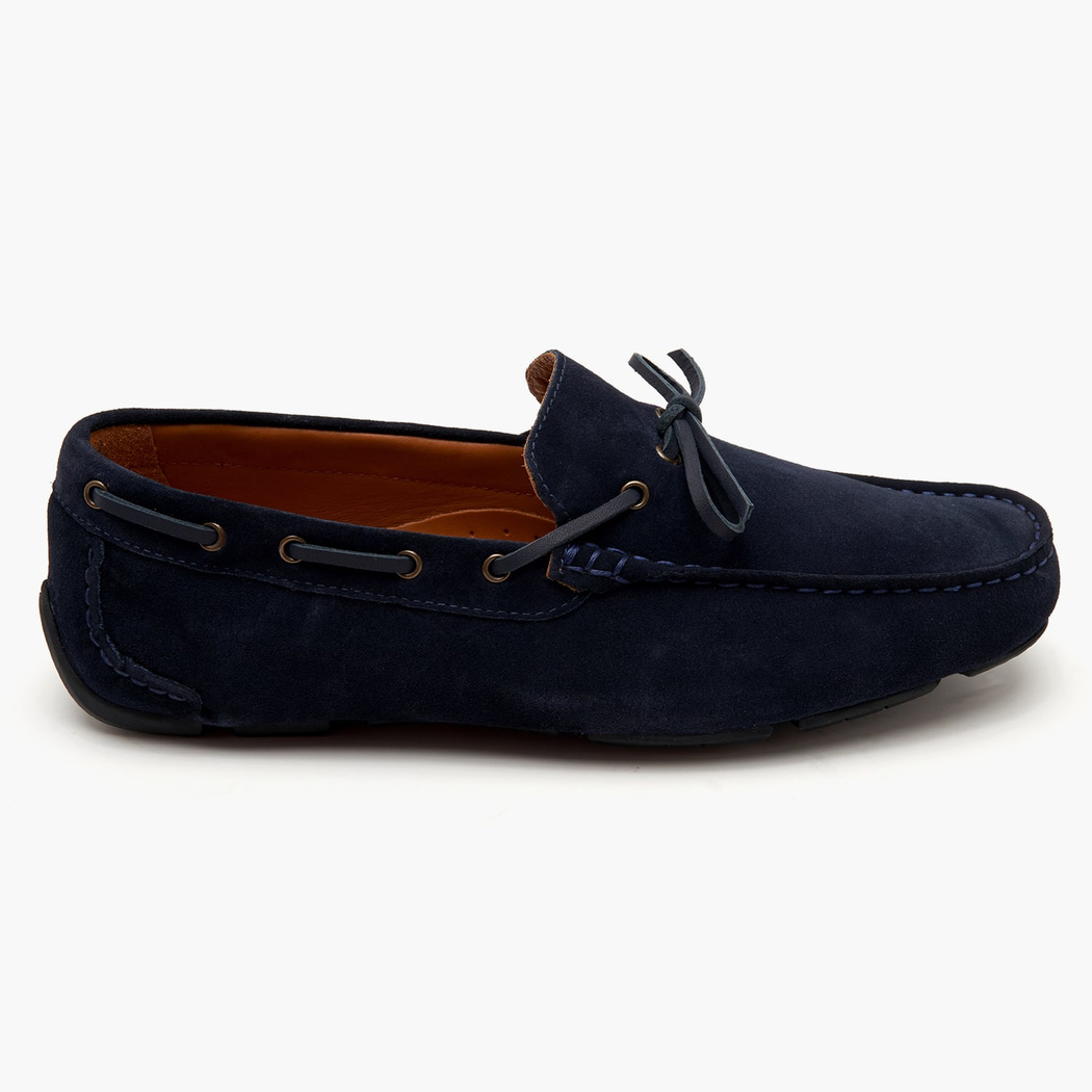 Connor Lacivert Erkek Süet Loafer