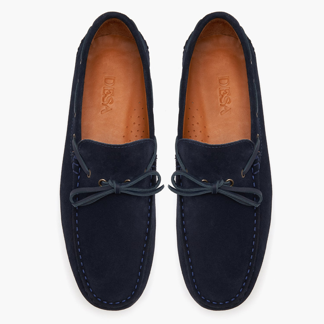 Connor Lacivert Erkek Süet Loafer
