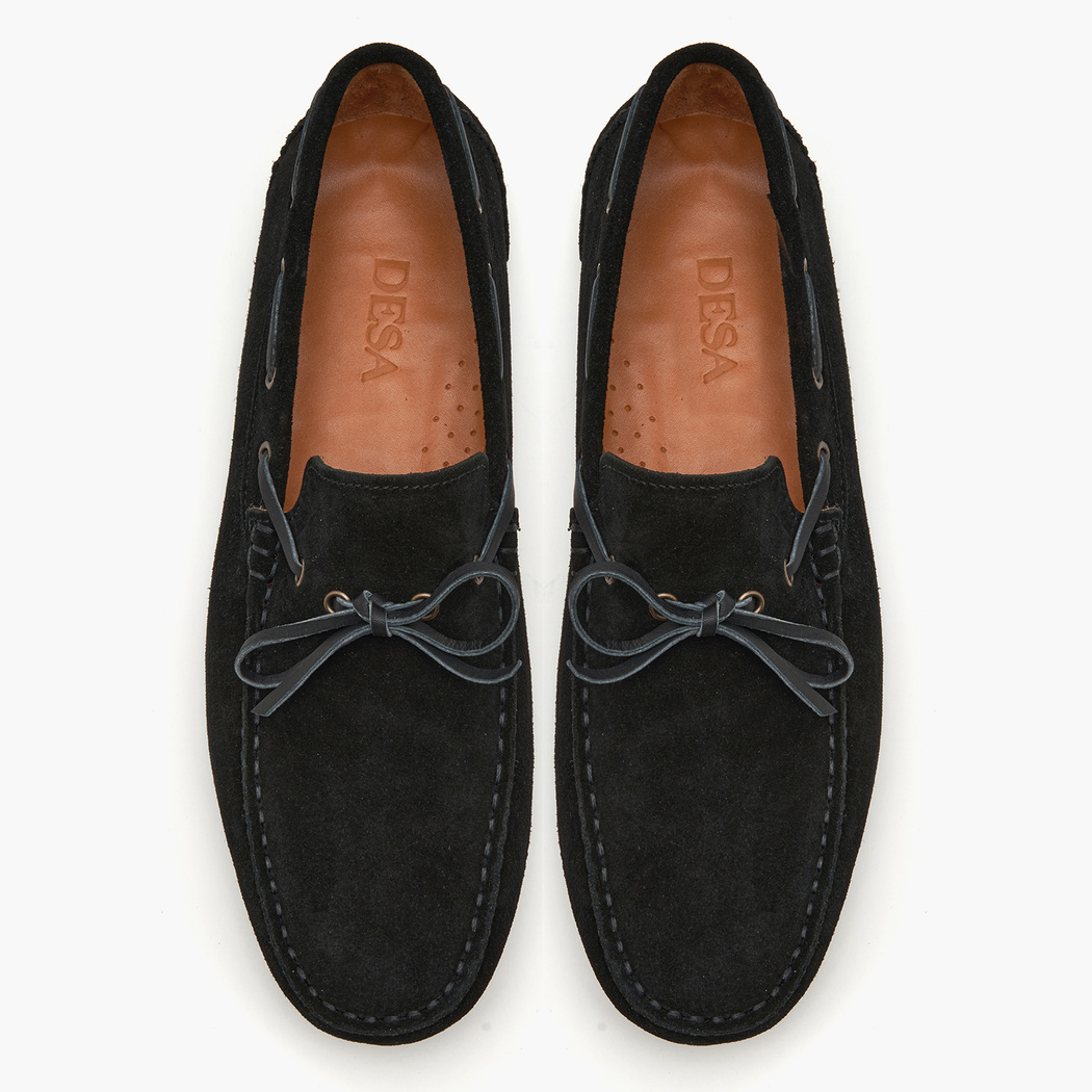 Connor Siyah Erkek Süet Loafer