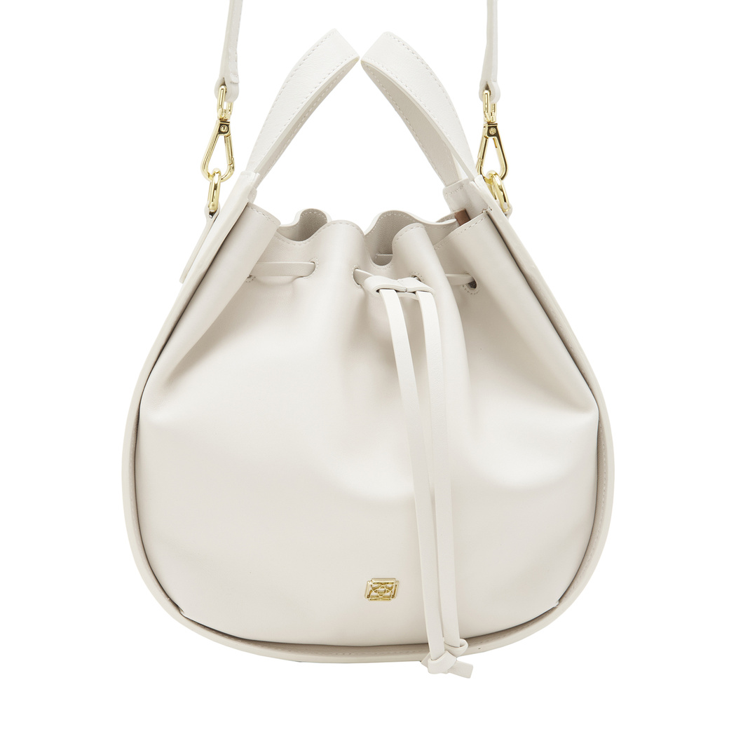 Cosmos Beyaz Kadın Deri El Çantası