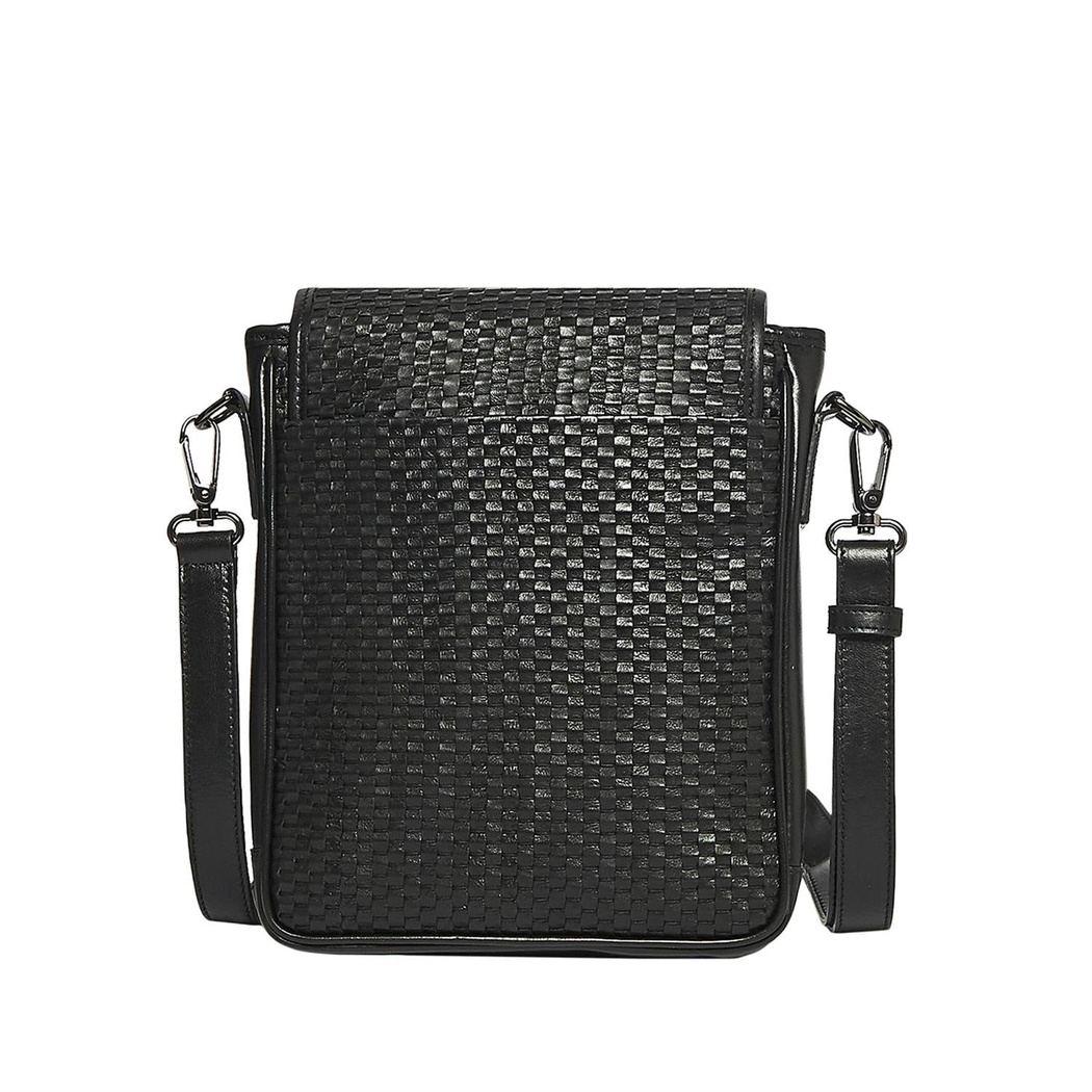 Crocus Erkek Örgülü Deri Postacı Çantası