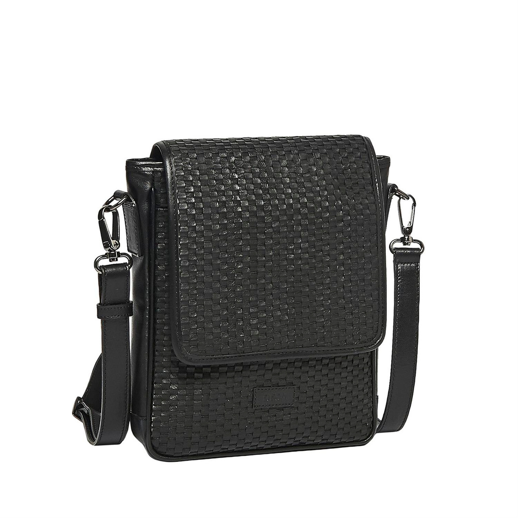 Crocus Erkek Örgülü Deri Postacı Çantası