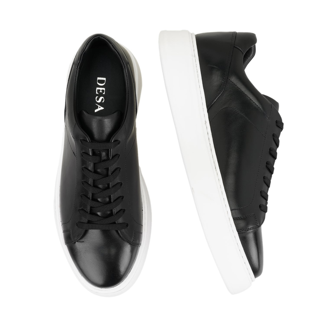 Crow Siyah Erkek Deri Spor Ayakkabı