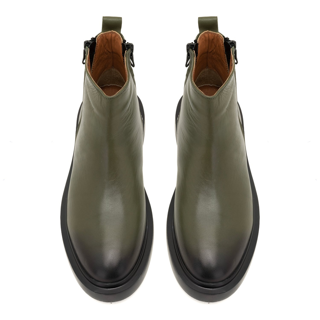 Dalila Yeşil Erkek Deri Bot