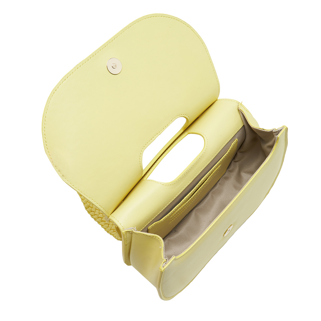 Damian Sarı Kadın Deri El Çantası