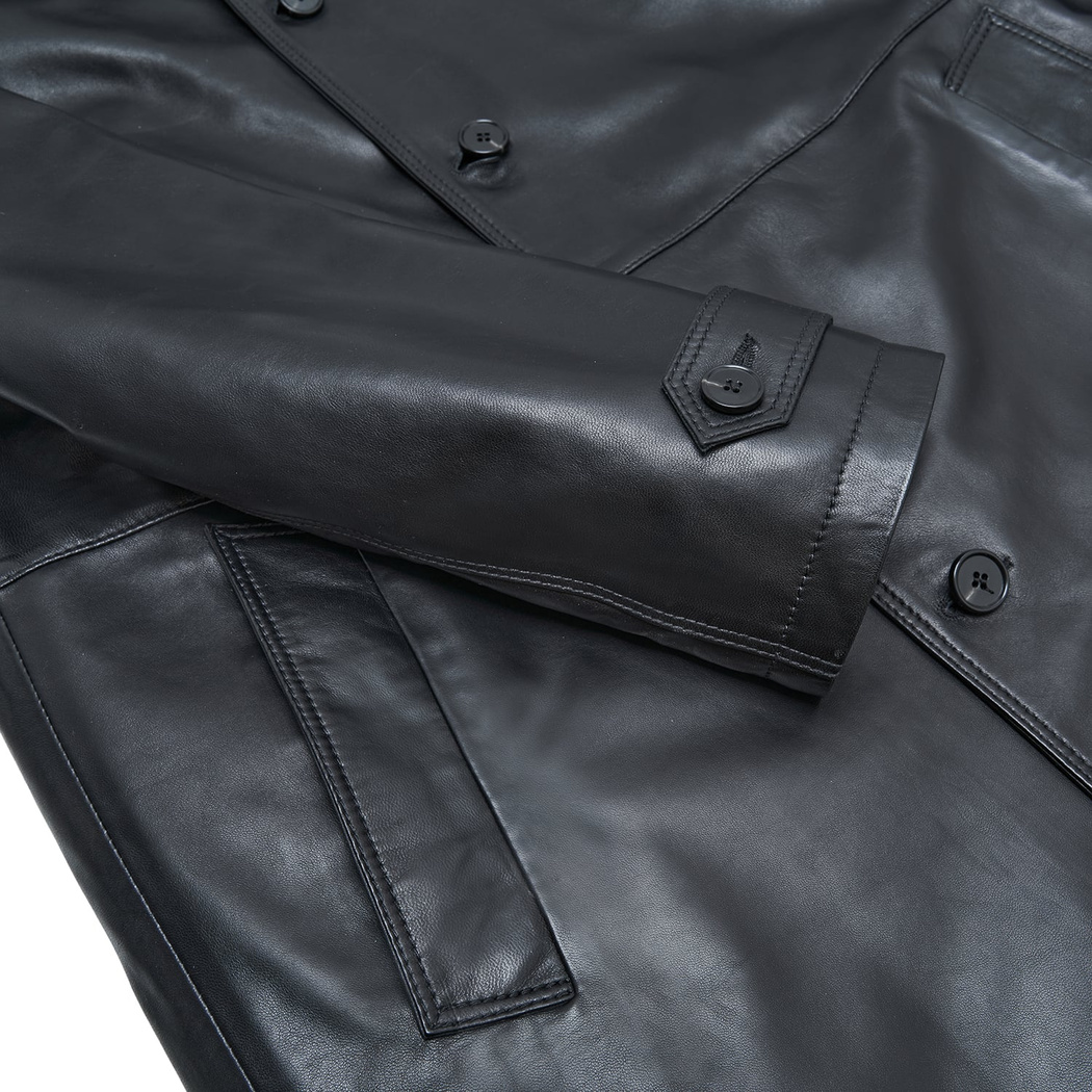 Damian Siyah Erkek Deri Kaban