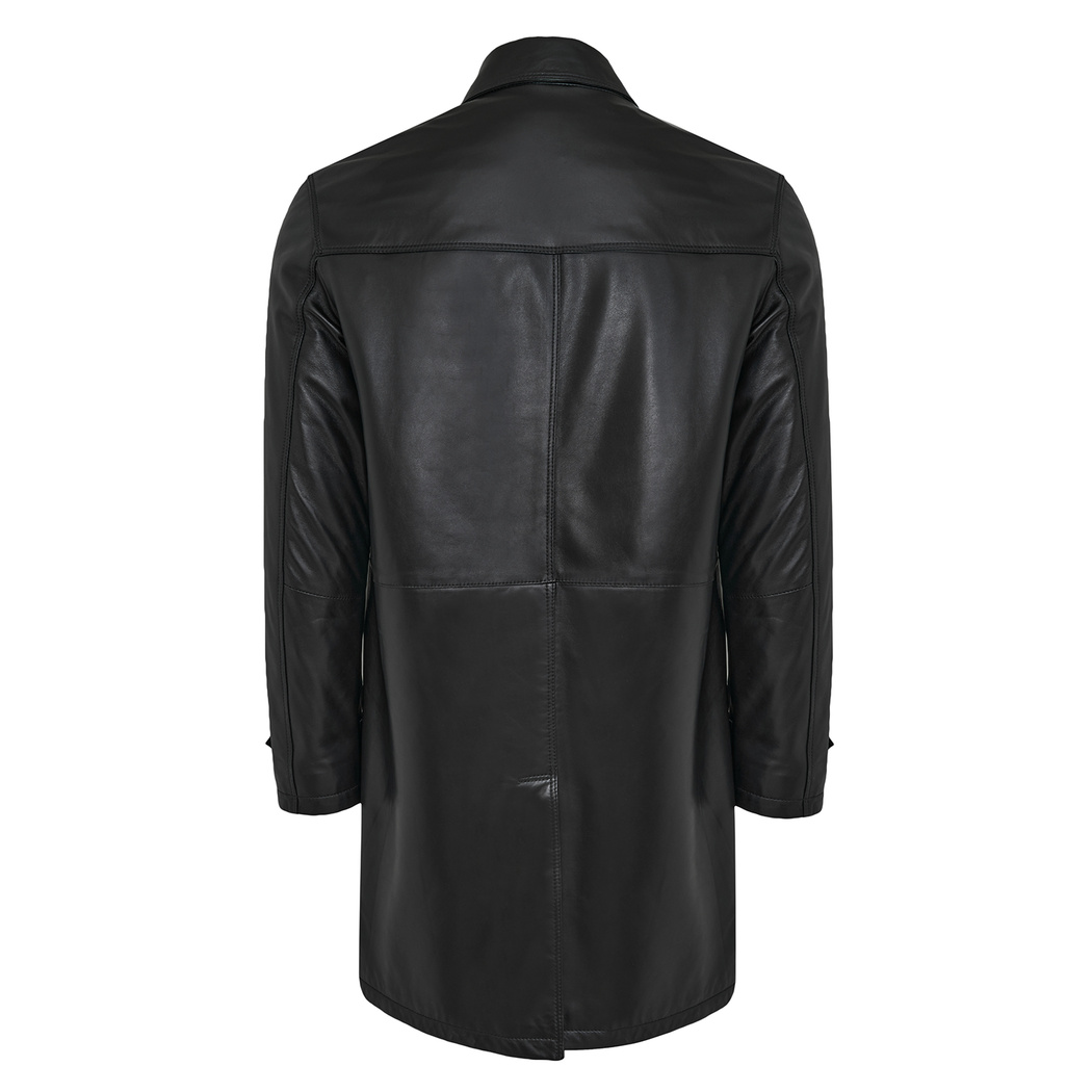 Damian Siyah Erkek Deri Kaban