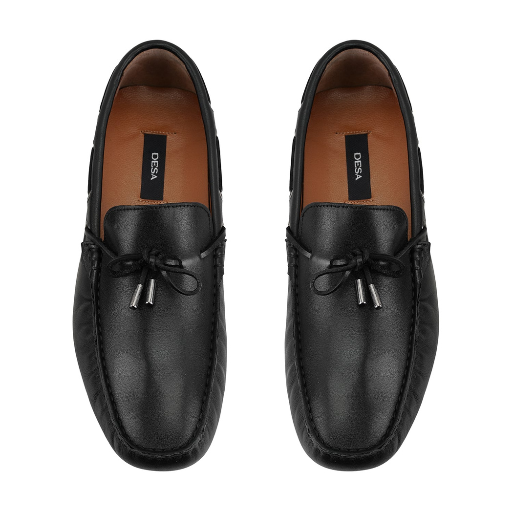 Damien Siyah Erkek Deri Loafer