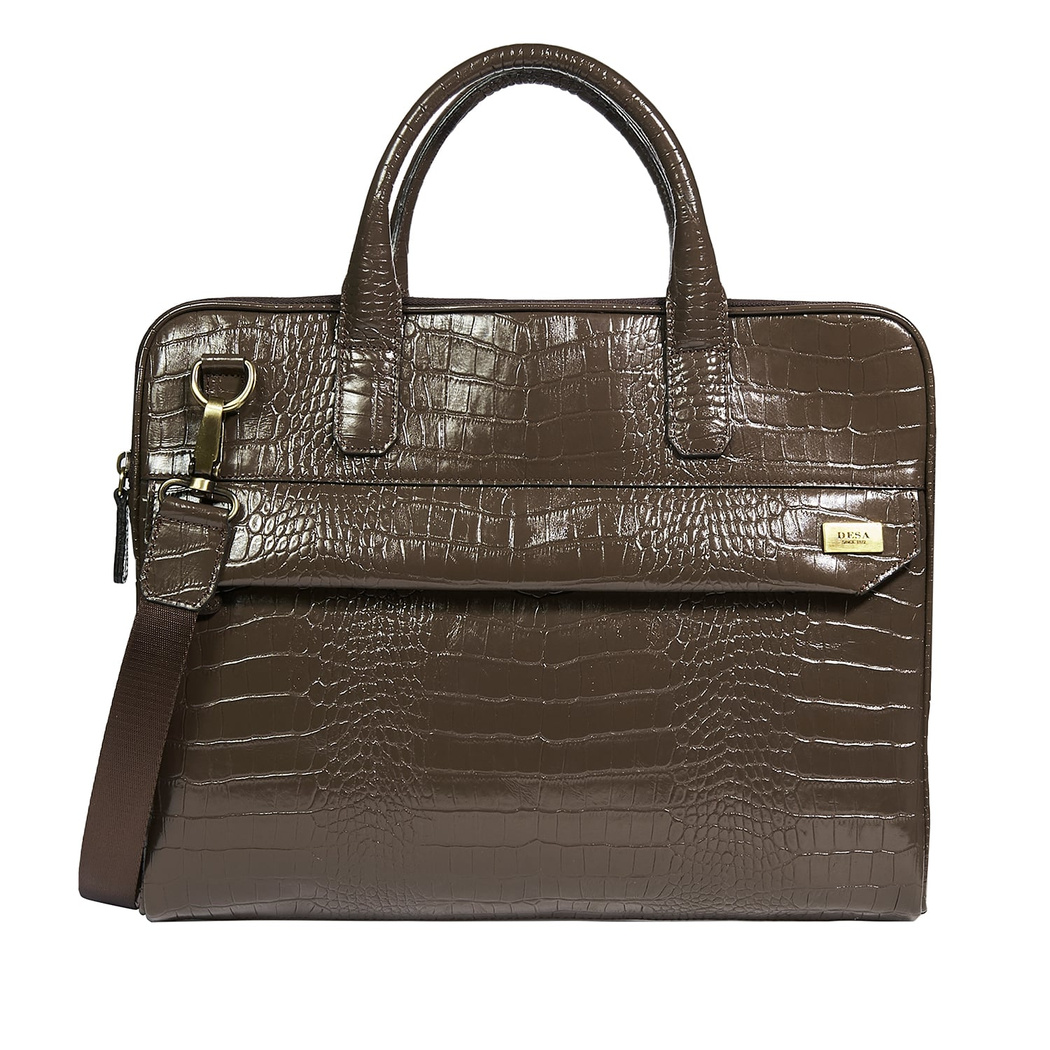 Daniel Erkek Kroko Baskılı Deri Evrak Çantası