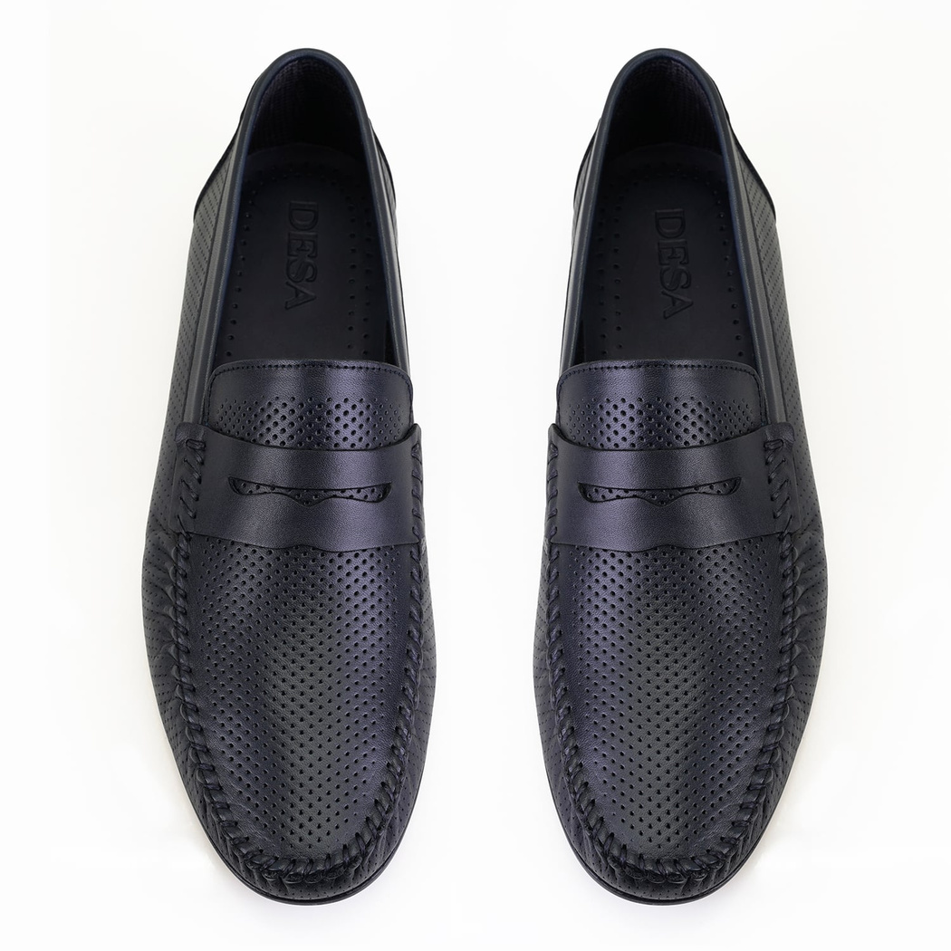 Daniel Lacivert Erkek Deri Loafer