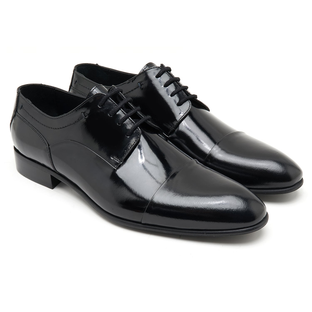 Danio Siyah Erkek Rugan Deri Klasik Ayakkabı