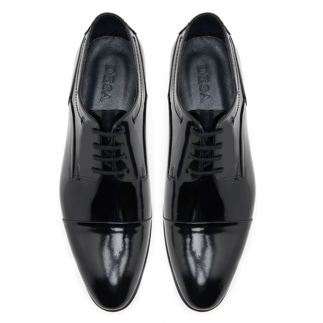 Danio Siyah Erkek Rugan Deri Klasik Ayakkabı