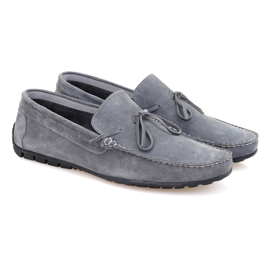 Daron Koyu Gri Erkek Süet Loafer