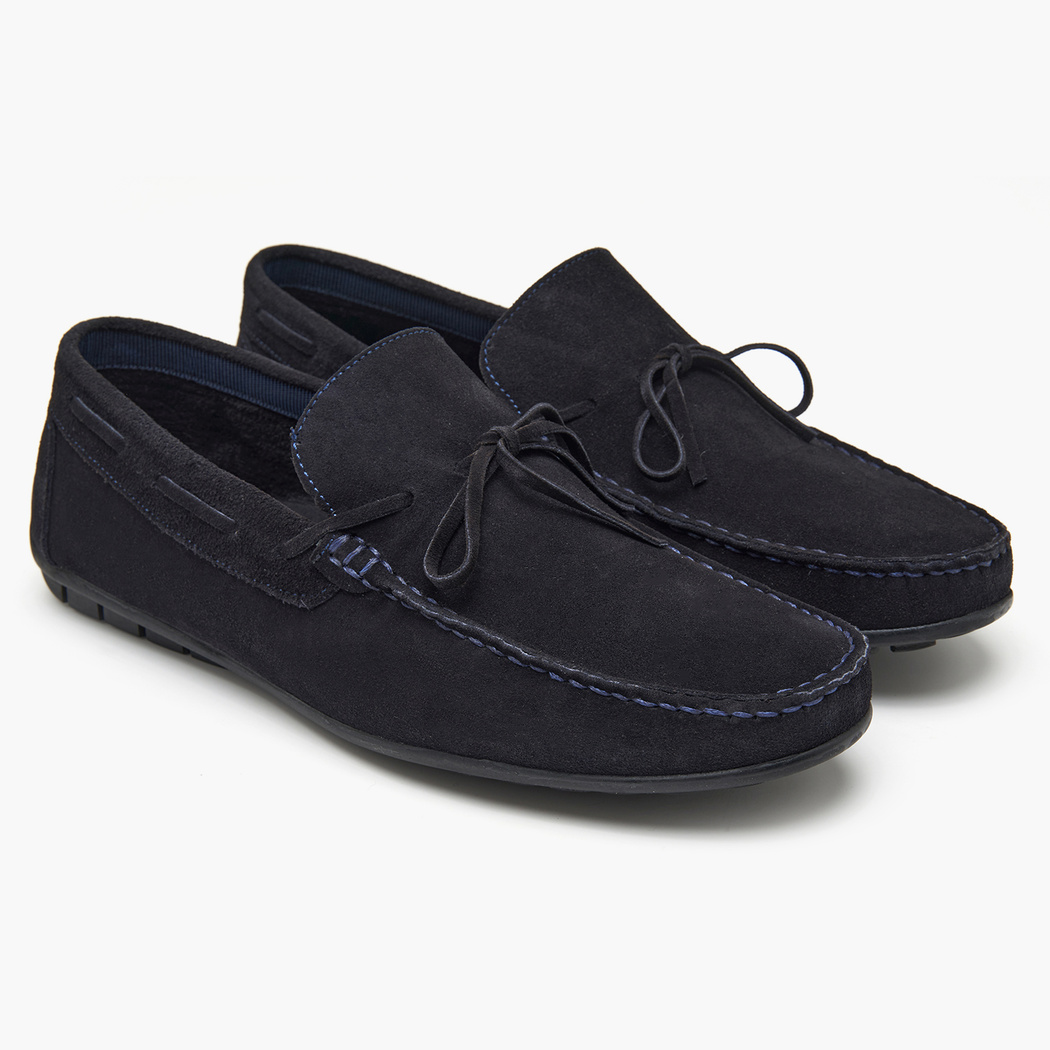 Daron Lacivert Erkek Süet Loafer