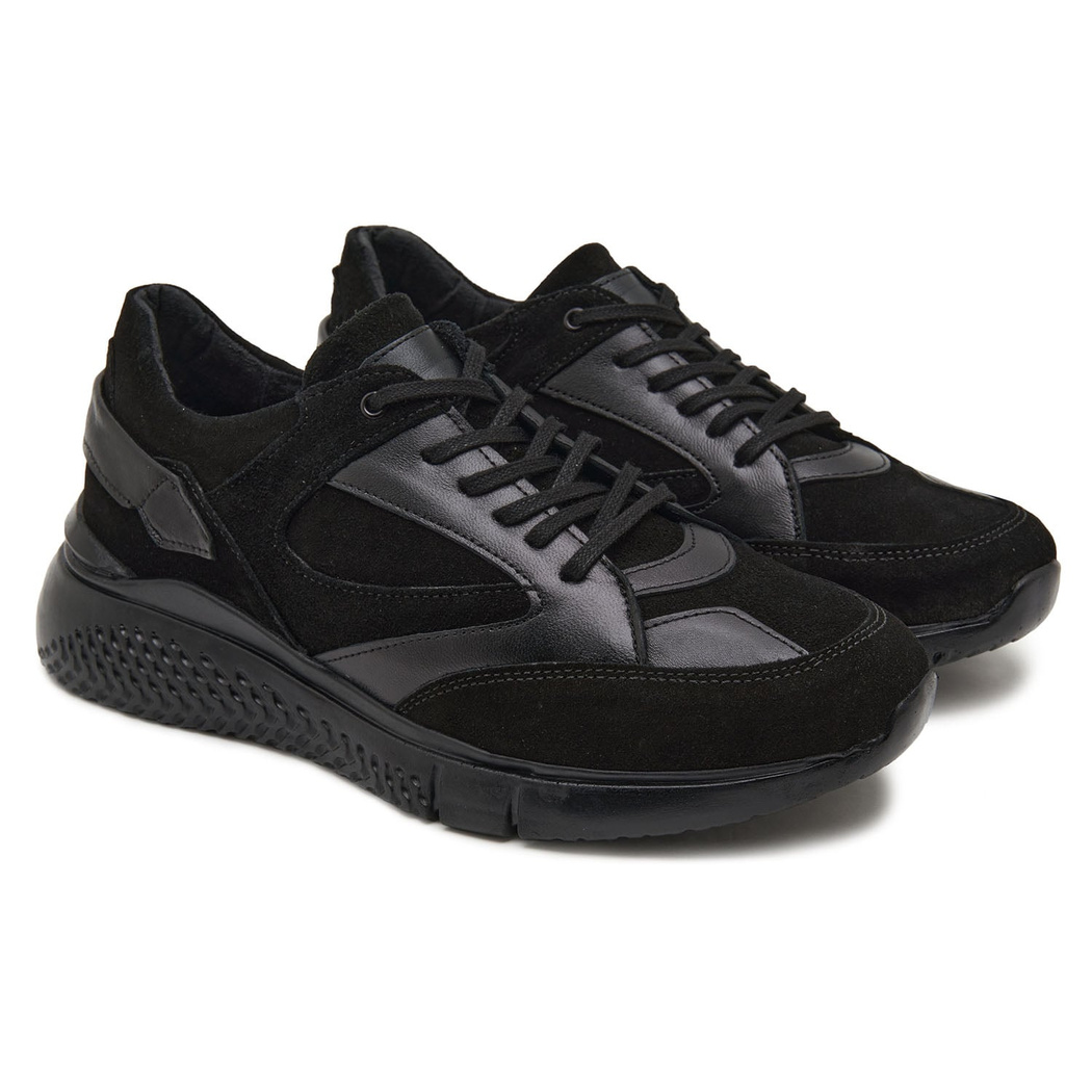 David Siyah Erkek Süet Spor Ayakkabı