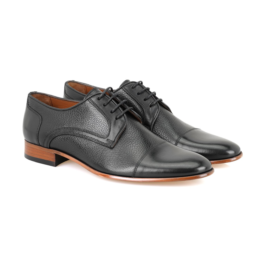 Davin Siyah Erkek Deri Klasik Ayakkabı