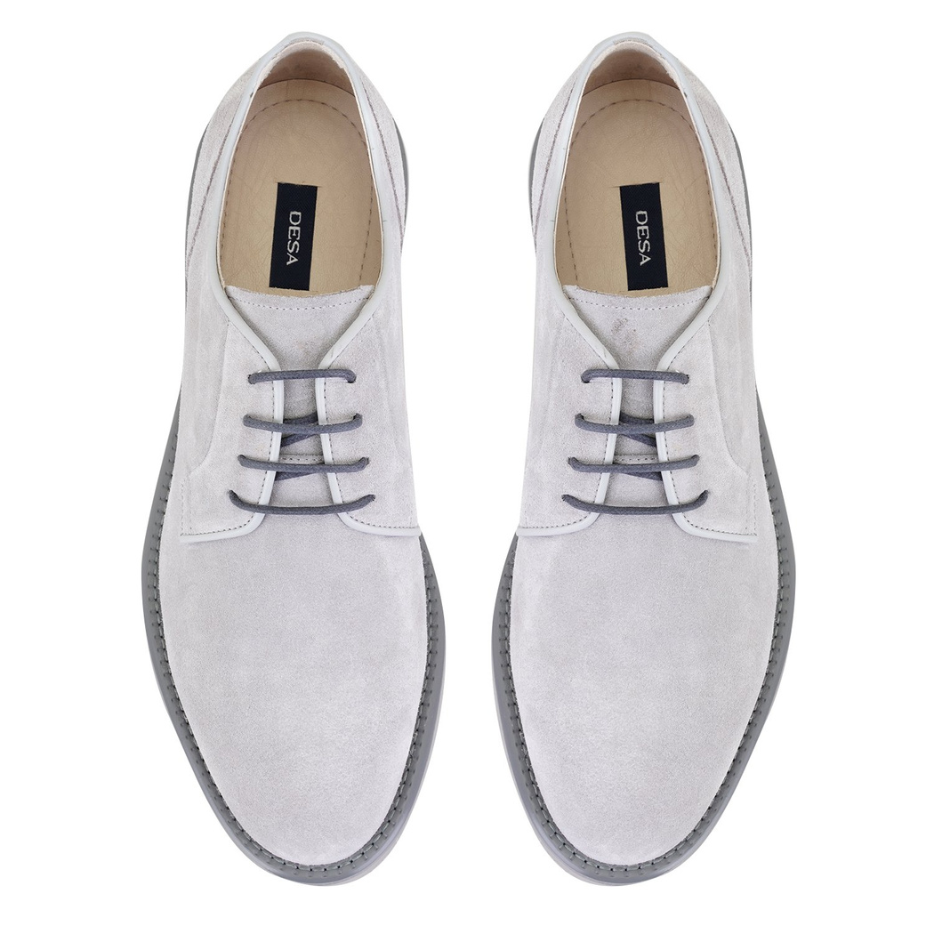 Davon Gri Erkek Süet Deri Klasik Ayakkabı