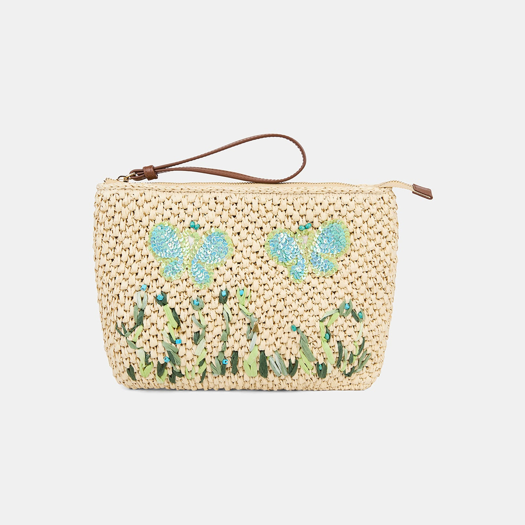 DE-13145 SS26 KADIN CLUTCH HASIR ÇANTA