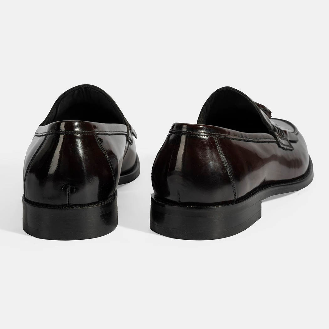 DESA  Erkek Bordo Püskül Detaylı Deri Loafer