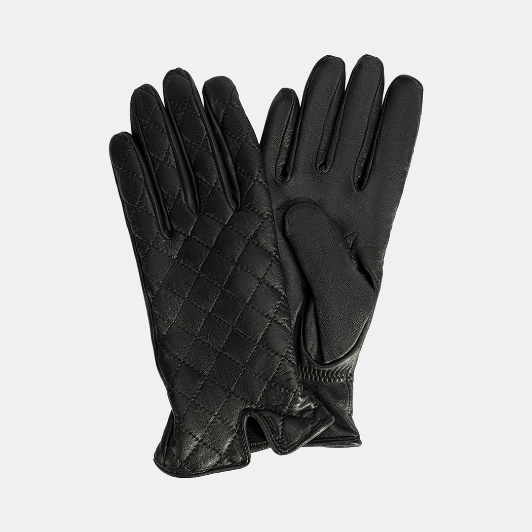 DESA - FY Siyah Kadın Kapitone Deri Eldiven