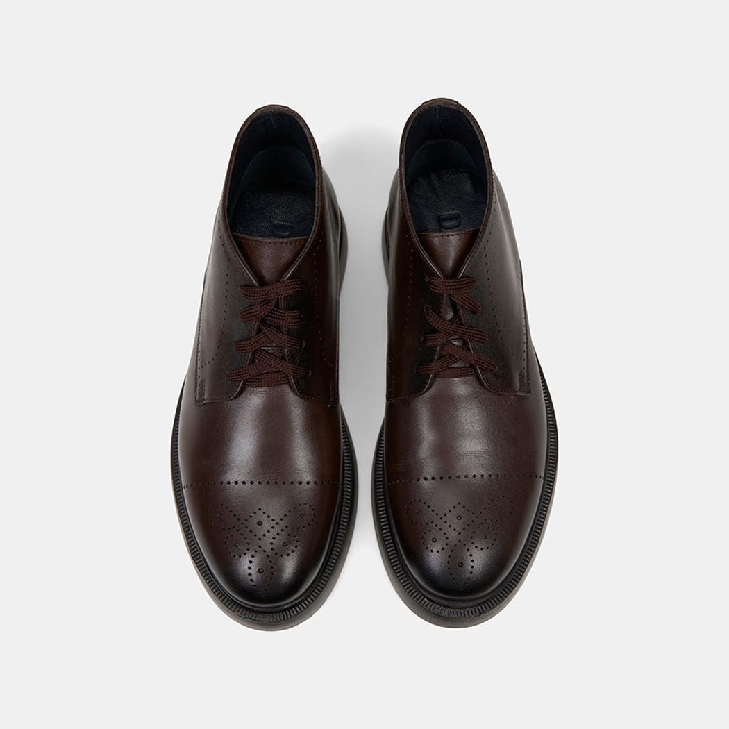 DESA - GS Erkek Kahve Bağcıklı Deri Bot