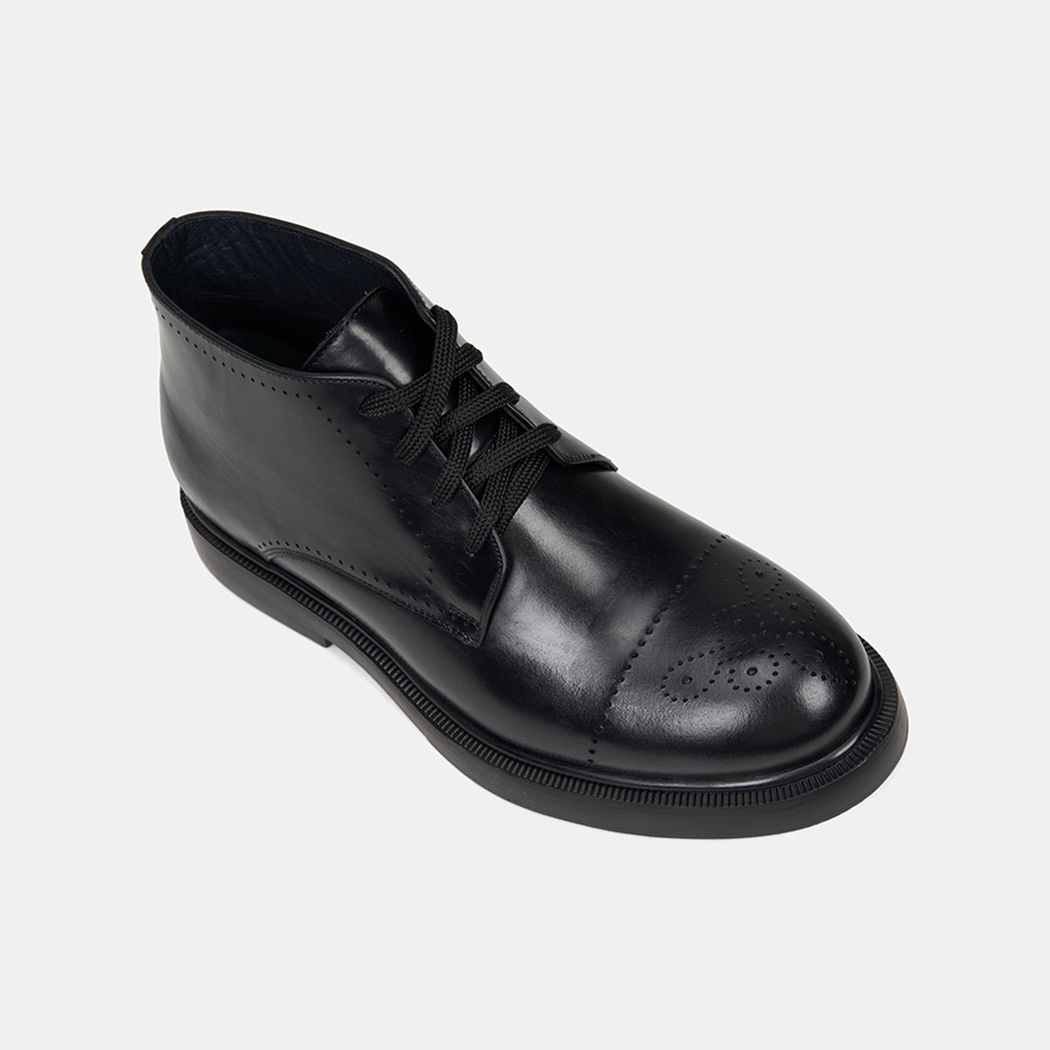 DESA - GS Erkek Siyah Bağcıklı Deri Bot